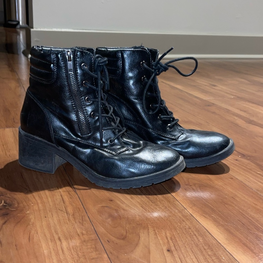 Rampage Black Combat Boots